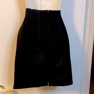 Black Wool Short Skirt